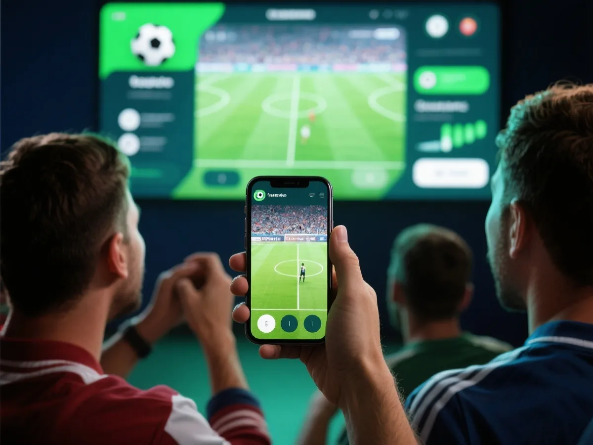 移动端与大屏观赛场景示意